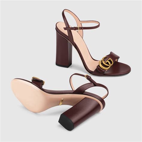 burgundy gucci heels